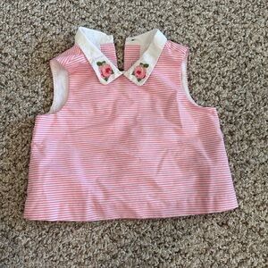 Janie and Jack Pink and White Striped Top